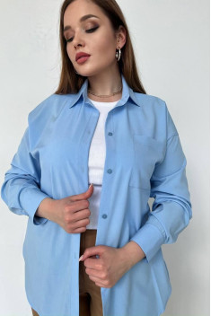 женские рубашки LindaLux 1-231 голубой
