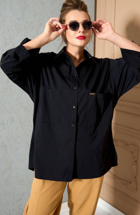 женские рубашки SOVA 11078 черный