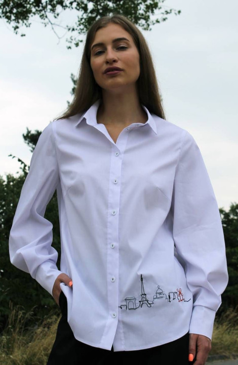 женские рубашки Arisha 2029-1 белый