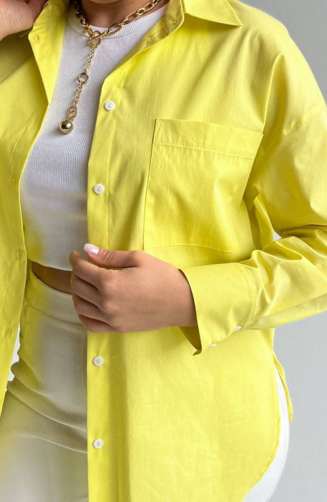 женские рубашки LindaLux 1-231 желтый
