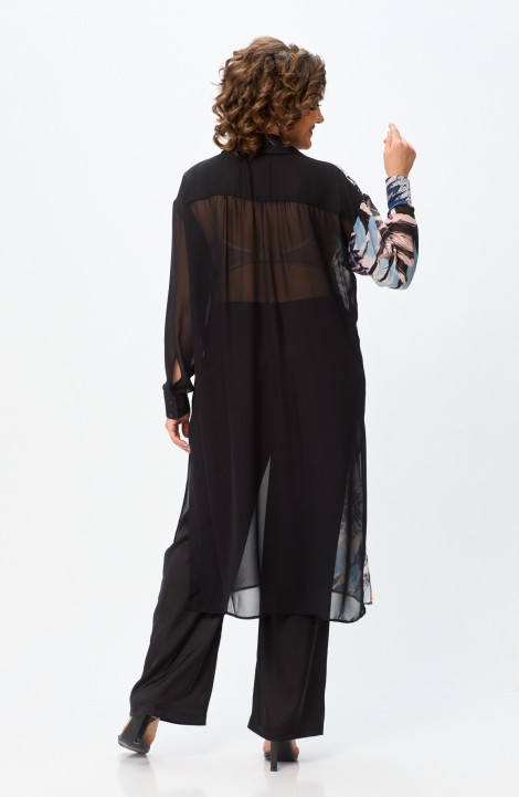 Рубашка Avenue Fashion 0315-2 черный+дизайн_перья