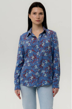 женские рубашки VLADOR 500610 светло-синий