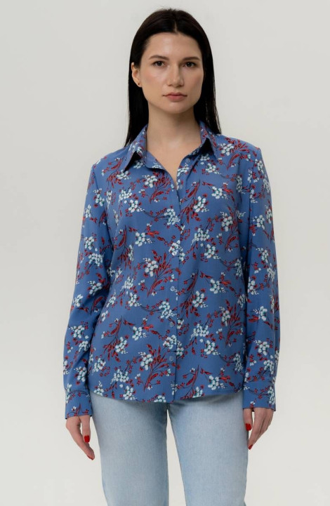 женские рубашки VLADOR 500610 светло-синий