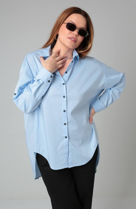женские рубашки Bliss 8217 голубой