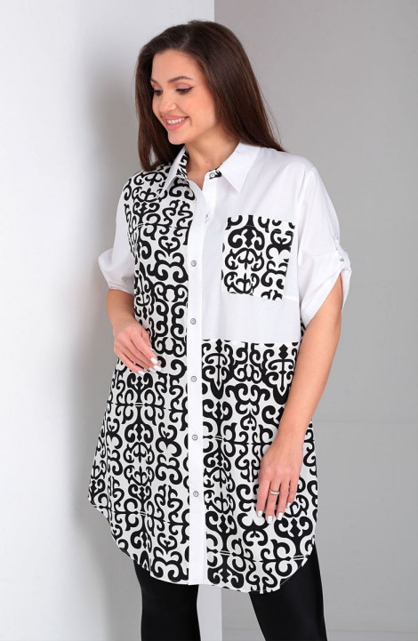 женские рубашки Таир-Гранд 62360 черно-белый