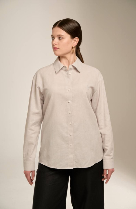 женские рубашки Nadex 20-081130/211-23_164 светло-серый