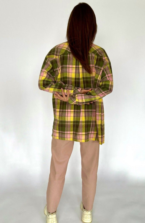 женские рубашки i3i Fashion 202/3 зеленая_клетка