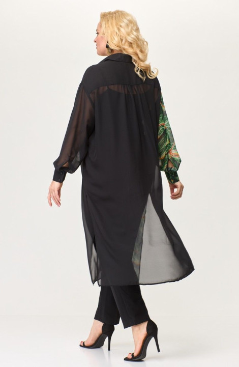 женские рубашки Avenue Fashion 0315-1 черный+дизайн