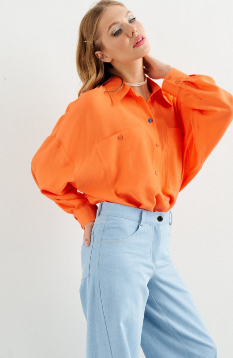 Рубашка VIZANTI 9601 оранжевая